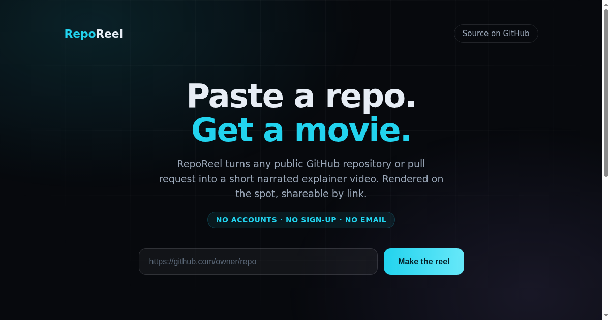 RepoReel example output